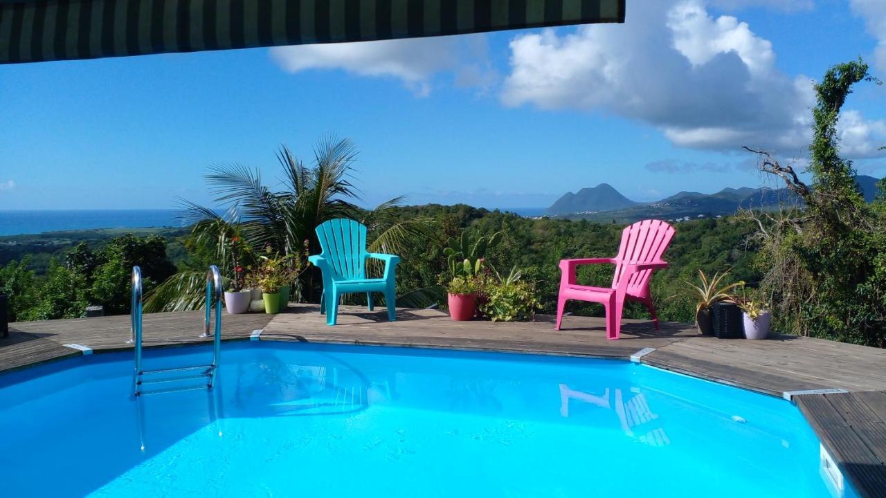 Chambre Chez L'Habitant Avec Piscine Privative Et Vue Panoramique Sur La Mer Des Caraibes Desmarinieres Exteriér fotografie